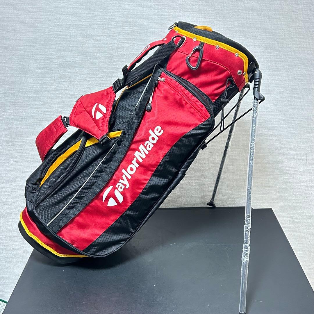 テーラーメイド 軽量スタンド キャディバッグ 7分割 綺麗め 赤/黄/黒