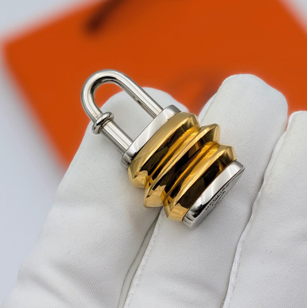 エルメス ランタン カデナ チャーム トップ ゴールド シルバー 1991年限定