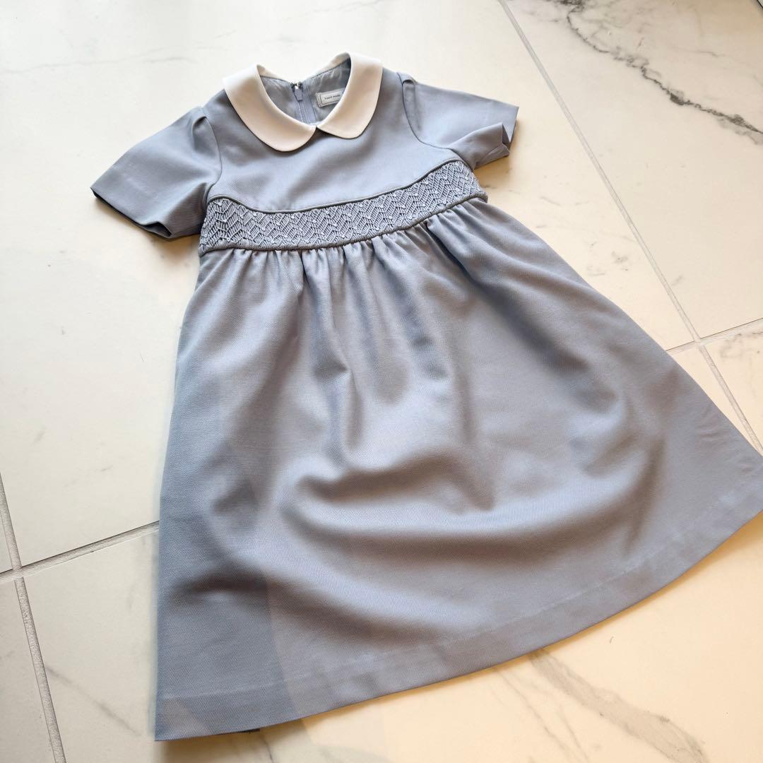 白金よつば ワンピース 水色 95cm 本番 本番服 幼稚園受験 お受験