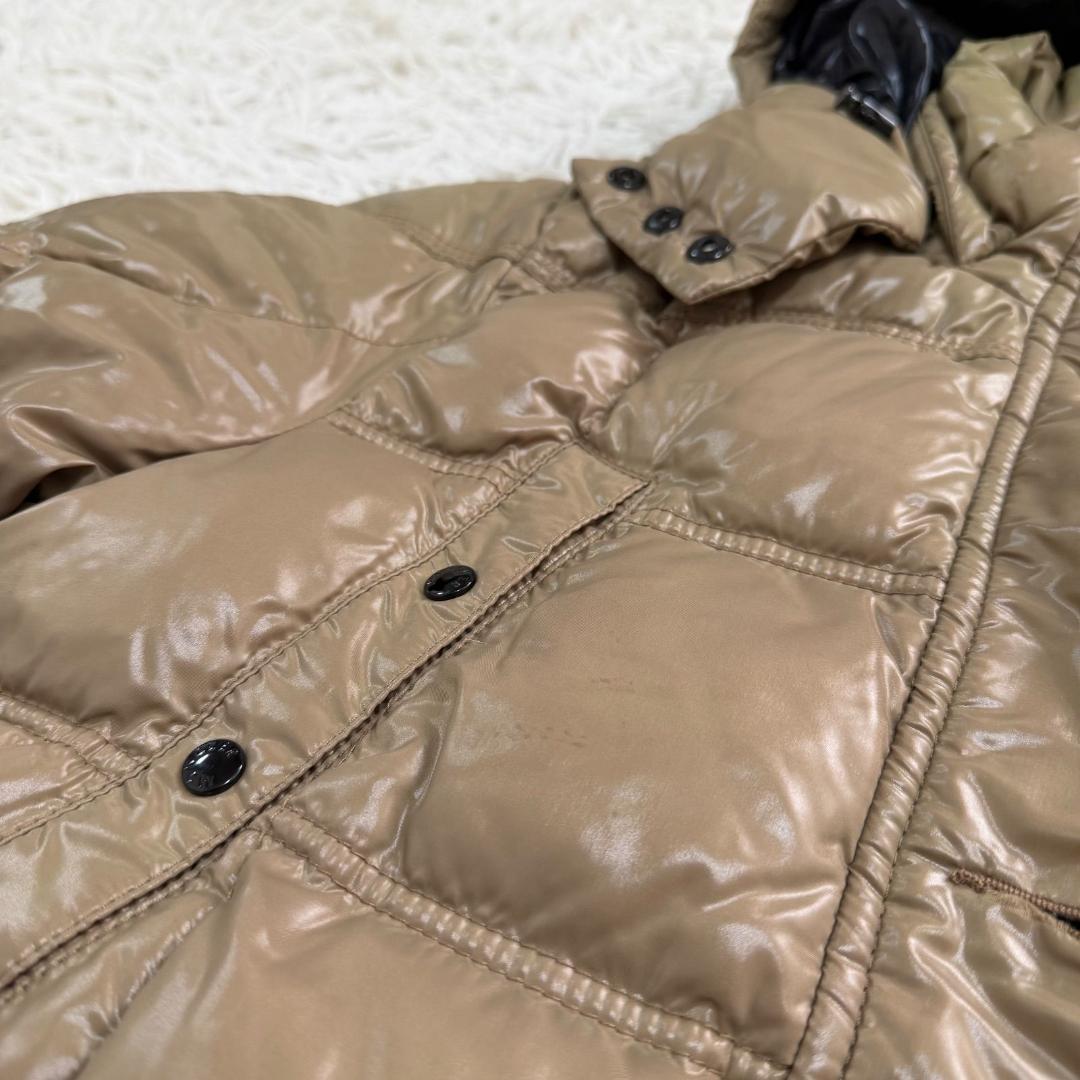 17090✨モンクレール ダウンジャケット サイズ3 フード着脱 カーキ