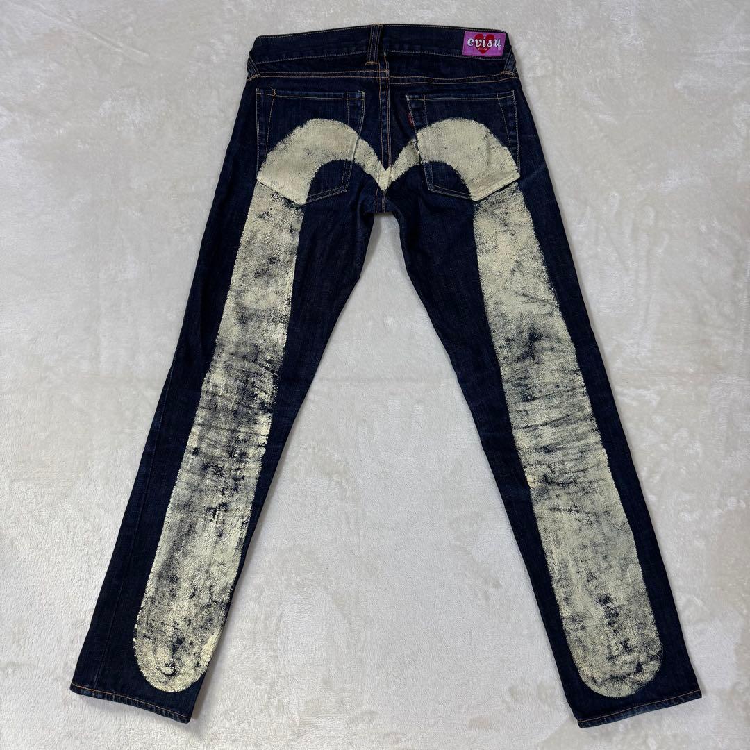 EVISU エヴィス donna ドンナ 大黒ペイント デニム ジーンズ W26