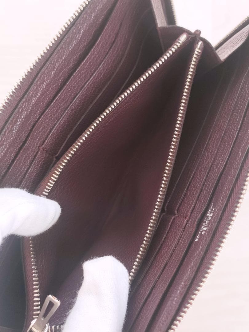 エルメスHermes　アザップ　オールレザー　クラッシック　紫　シェーブル　箱付