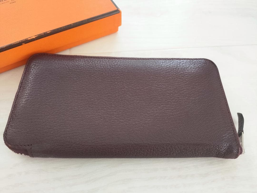 エルメスHermes　アザップ　オールレザー　クラッシック　紫　シェーブル　箱付