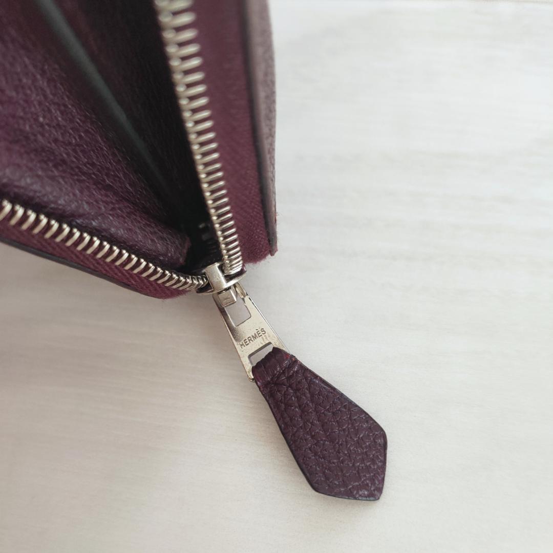 エルメスHermes　アザップ　オールレザー　クラッシック　紫　シェーブル　箱付