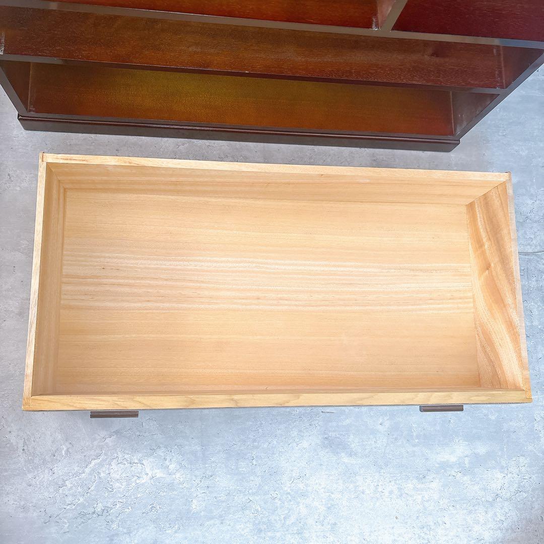 【極美品】露木清次作 箱根寄木細工　麻の葉模様 小箪笥　民芸家具