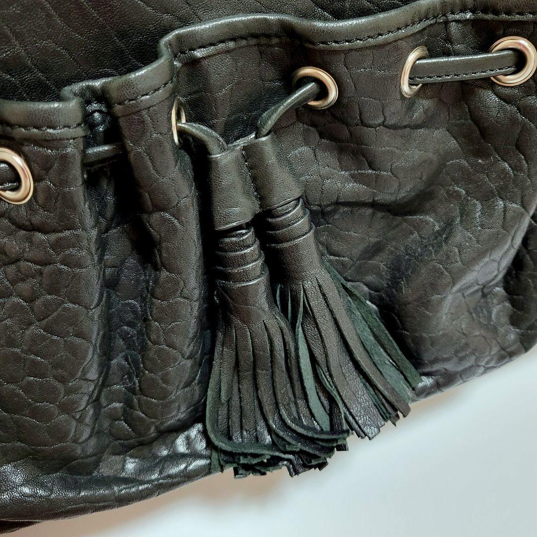 【Lucy's Luxuries】レザーキャリーバッグ ブラック ユニセックス