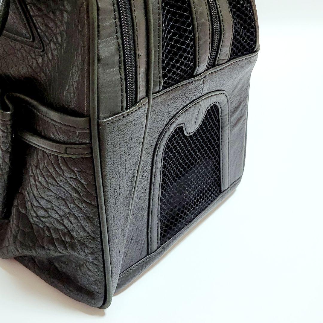 【Lucy's Luxuries】レザーキャリーバッグ ブラック ユニセックス