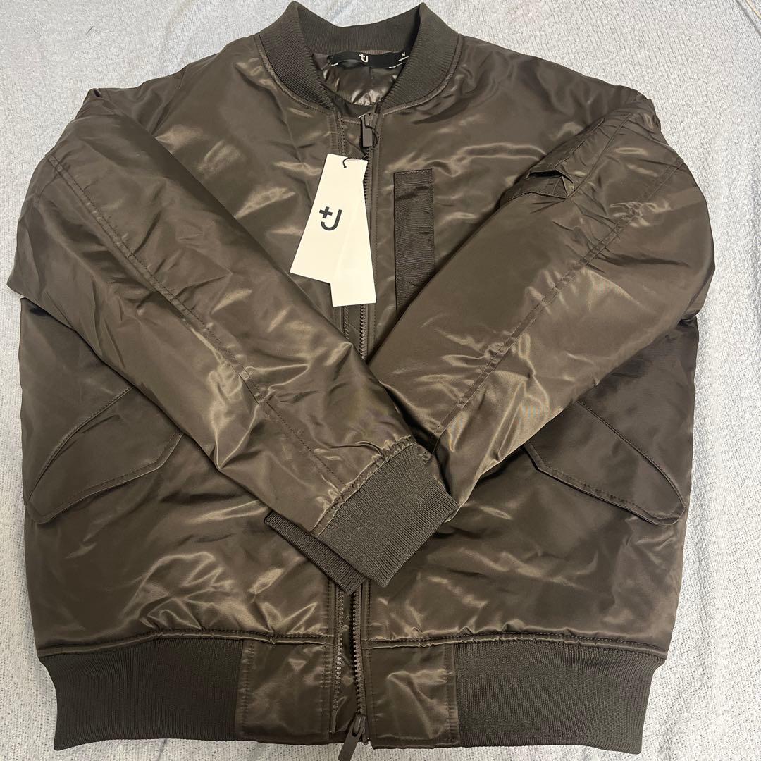 UNIQLO+J ハイブリッドダウンオーバーサイズMA-1 グレー M 新品