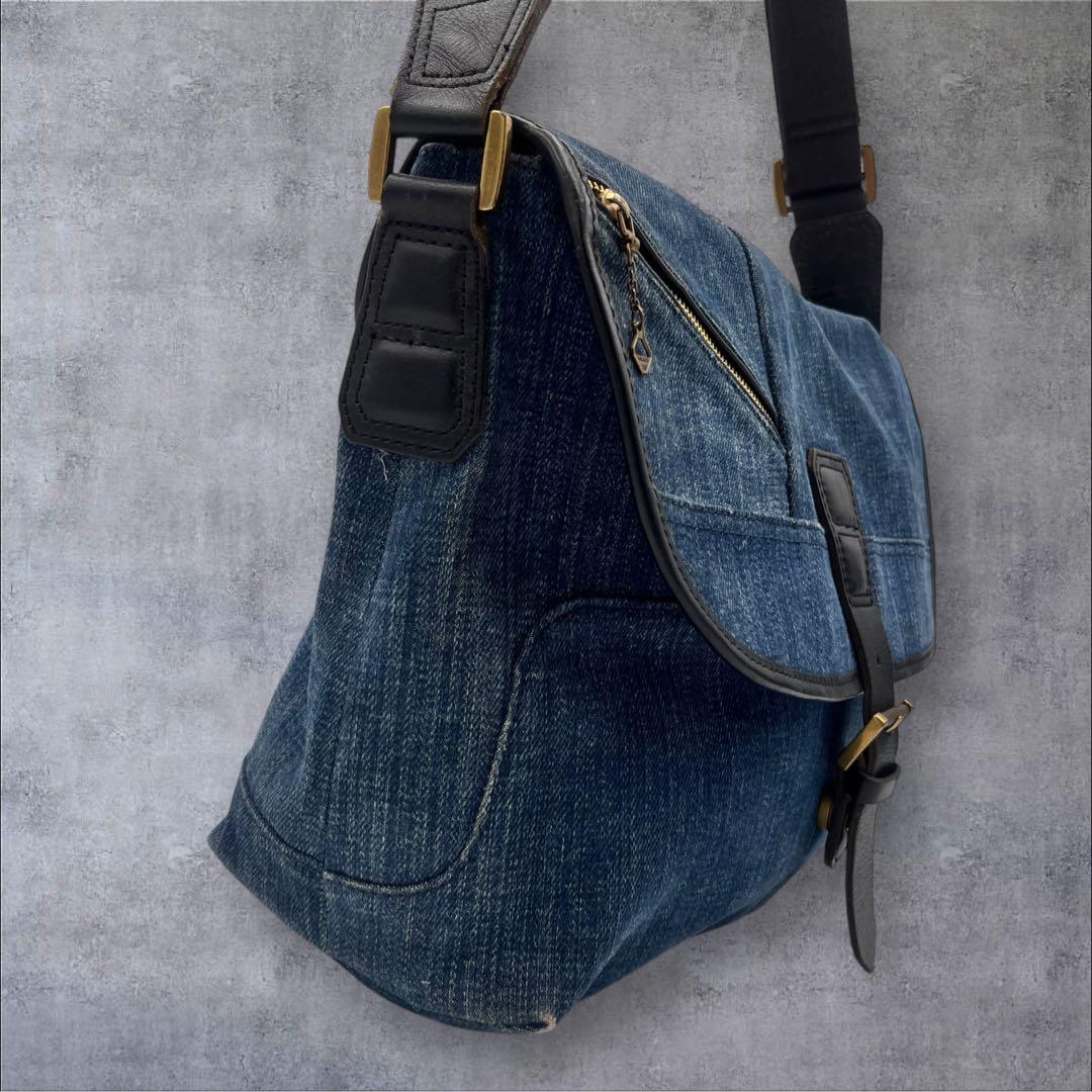 【希少】DIESEL デニム ショルダーバッグ メッセンジャーバッグ
