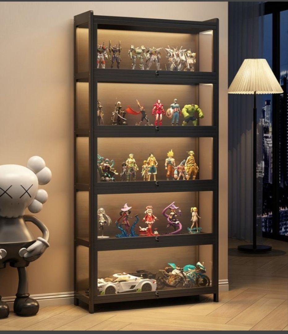 ショーケース フィギュア ディスプレイキャビネット コレクションケース 木製