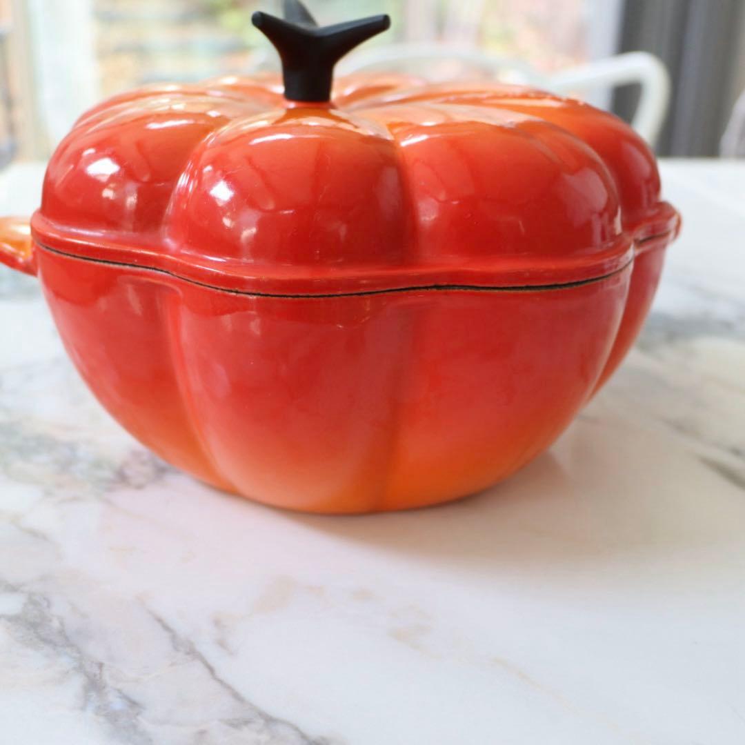 【16日まで値下げ中】ル・クルーゼ　両手鍋　パンプキン　21cm