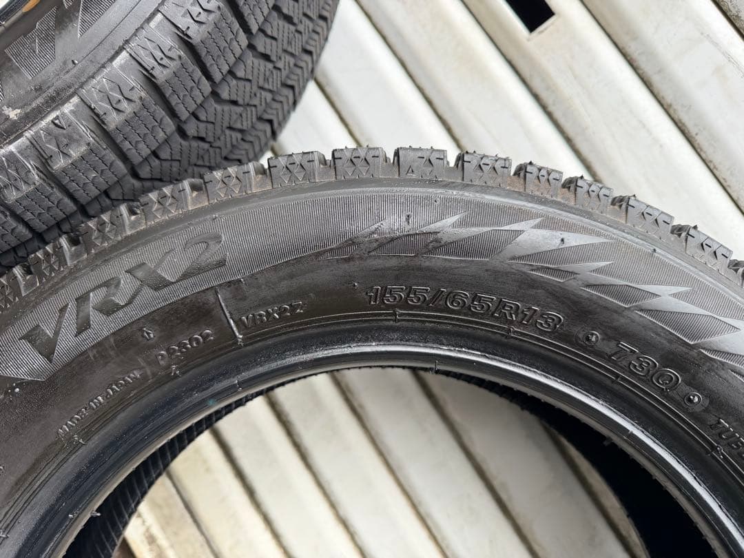 BRIDGESTONE VRX2 冬タイヤ 155/65R13 4本中古