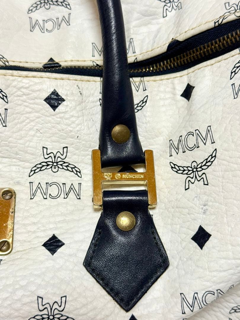 MCM ボストンバッグ ホワイト
