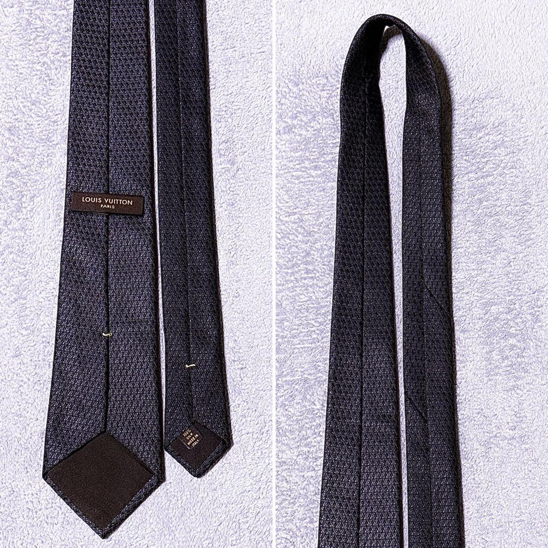 LVモノグラム【未使用】ルイヴィトン ネクタイ 総柄 ジャガード シルク メンズ