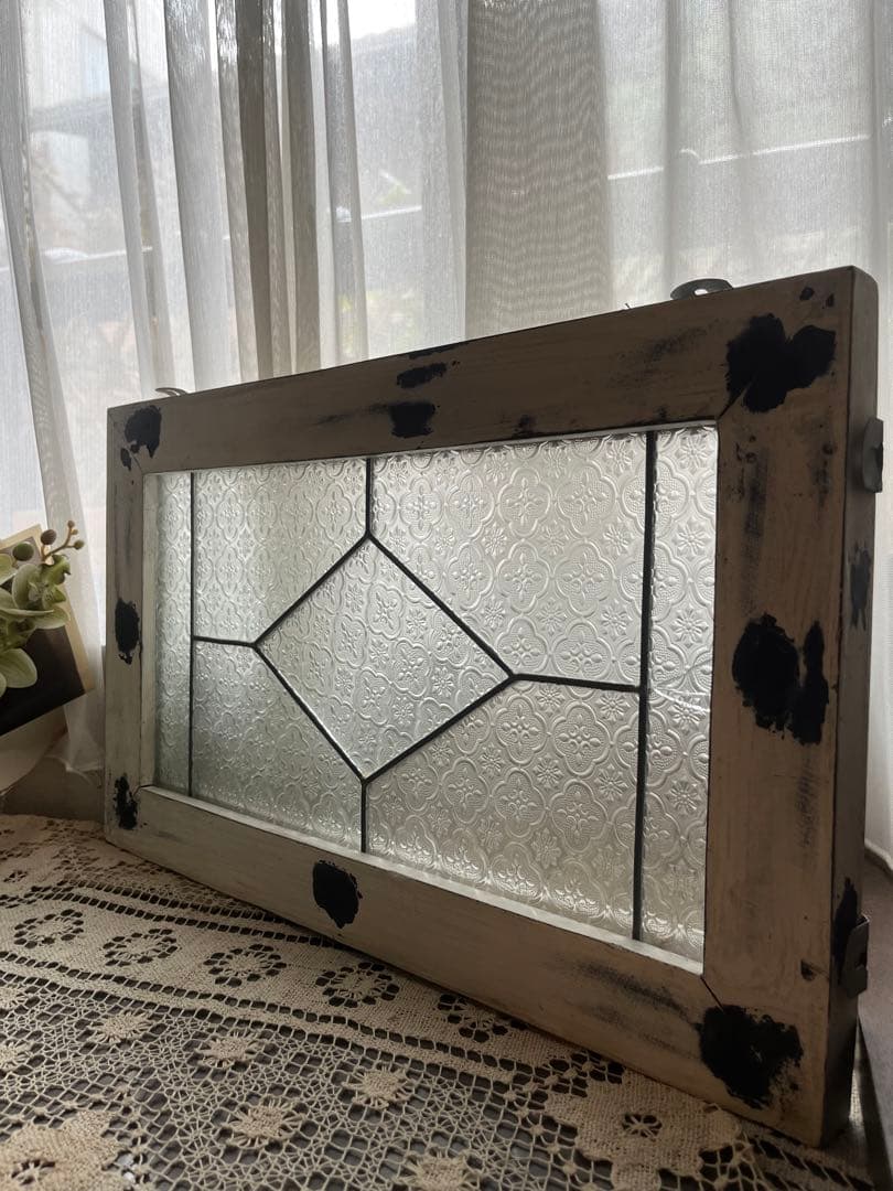 希少 建具 窓枠 昭和レトロ レトロガラス インテリア アンティーク ビンテージ