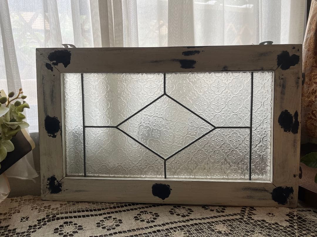 希少 建具 窓枠 昭和レトロ レトロガラス インテリア アンティーク ビンテージ