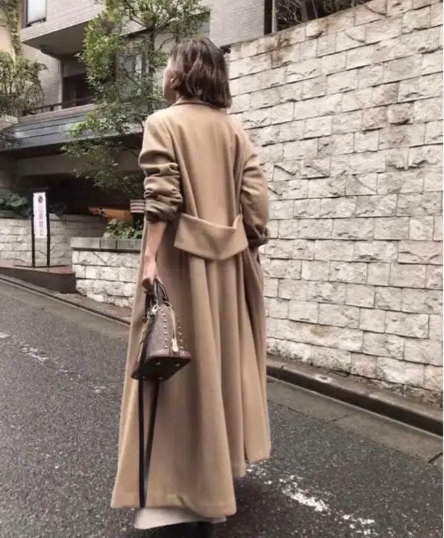 【Ameri Vintage】LITTLE FLARE LONG COAT