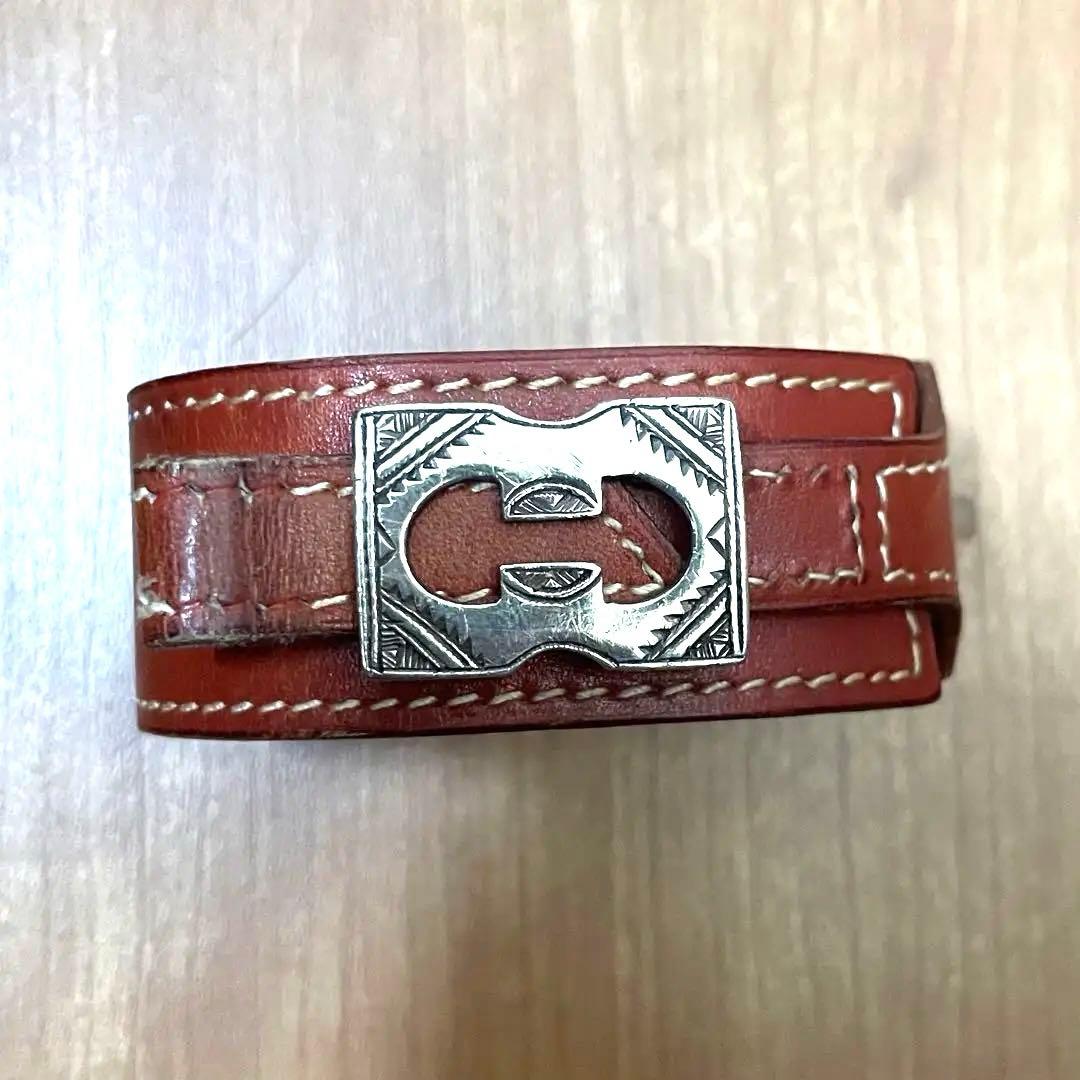 即買OK エルメス HERMES トゥアレグ レザー シルバー ブレス