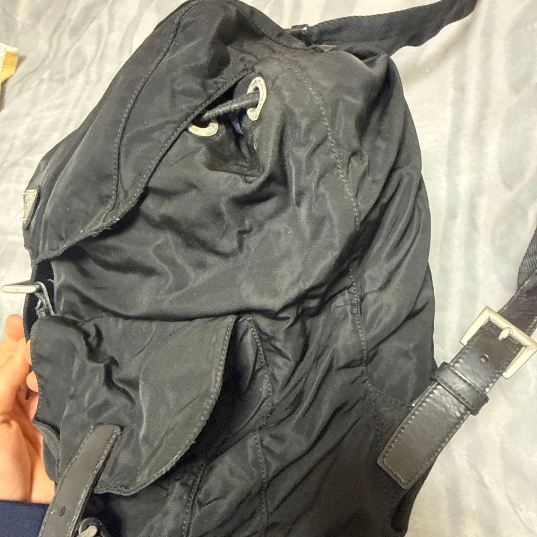grinPRADA ブラックナイロンポーチ　リュック