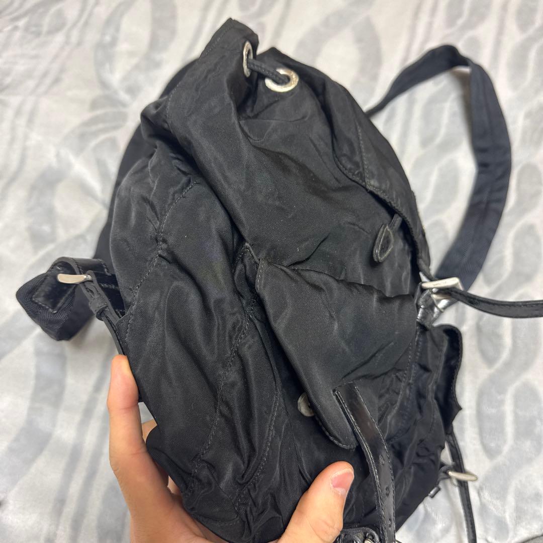 grinPRADA ブラックナイロンポーチ　リュック
