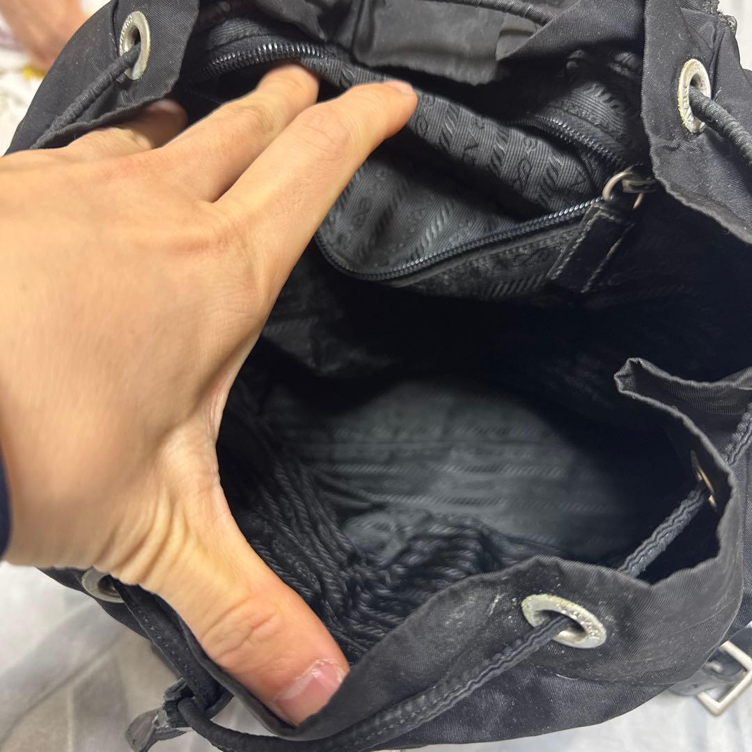 grinPRADA ブラックナイロンポーチ　リュック