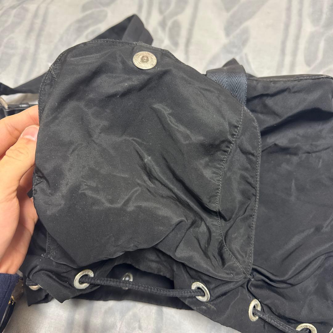 grinPRADA ブラックナイロンポーチ　リュック