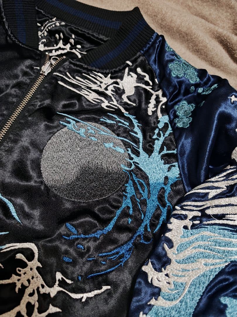 絡繰魂 美品 ２面用 クジラ 日本限定 スカジャン unisex vintage