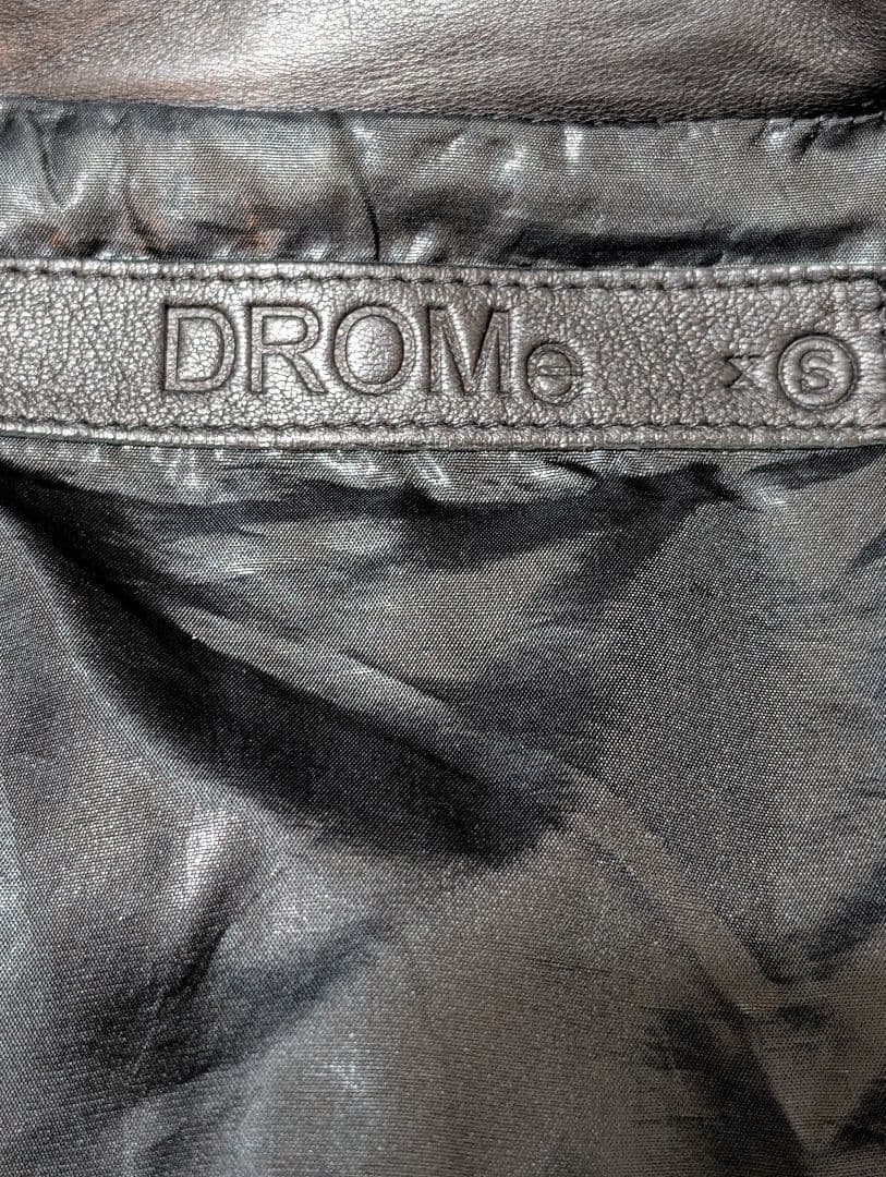 【美品】イタリア製 DROMe ラムレザー ライダースジャケット