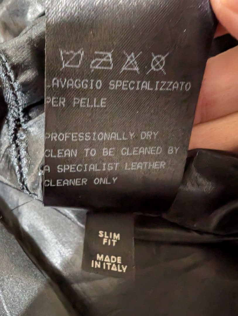 【美品】イタリア製 DROMe ラムレザー ライダースジャケット