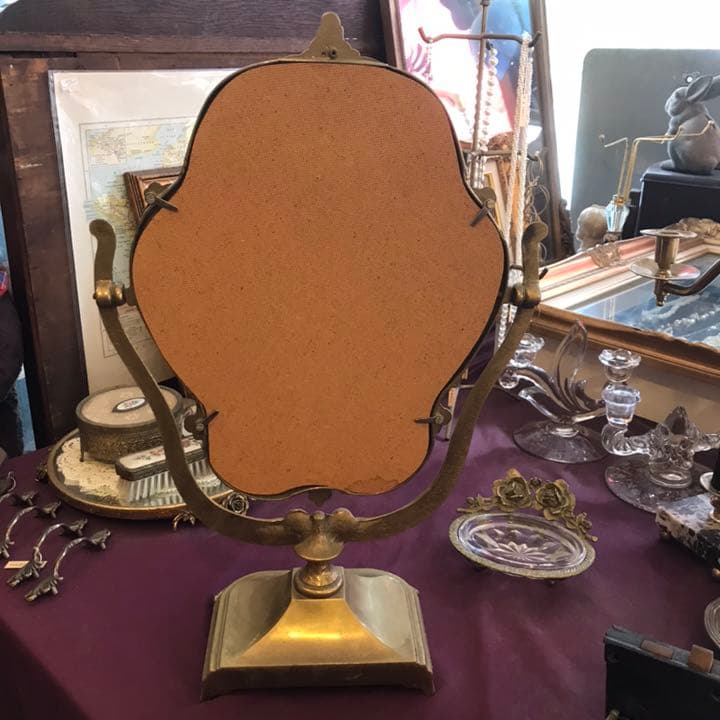 豪華BIG ！40s～50s アメリカアンティーク真鍮鏡ミラーUSA/フランス