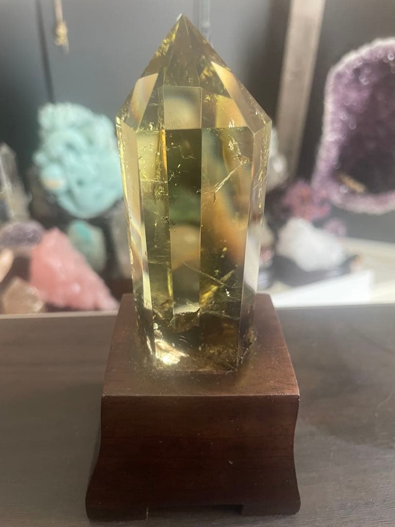⭐︎美品　シトリン六角柱　天然石