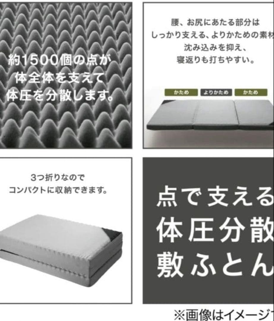 【ニトリ】点で支える 体圧分散 敷布団 ダブル