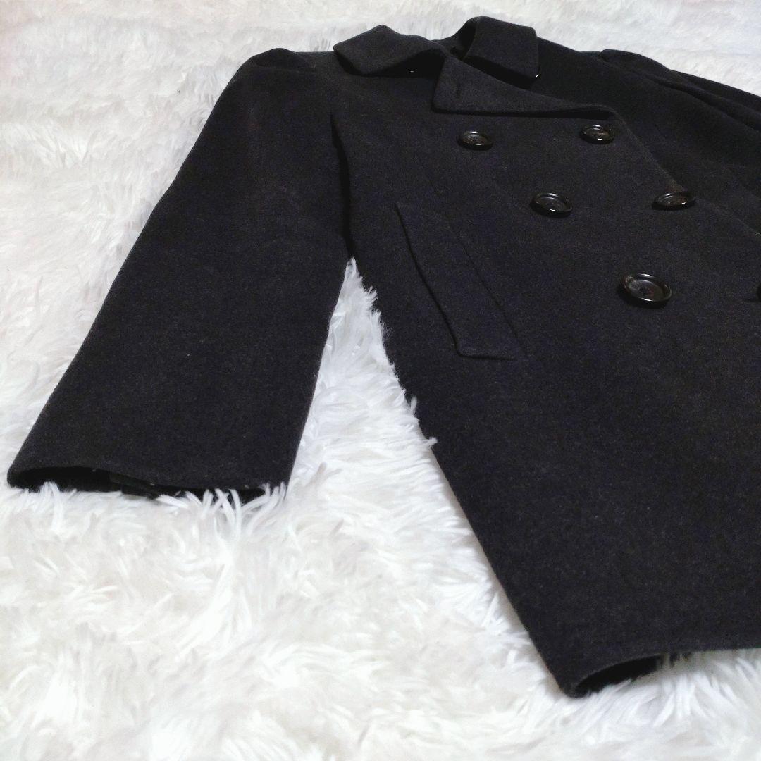 美品✨️23区 カシミヤ混 ダブルチェスターコート ブラック 38