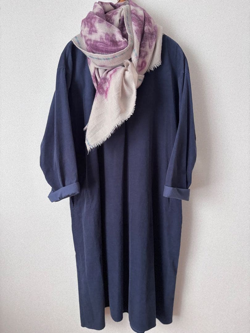 【美品】◆45R ウールストール ショール 45rpm