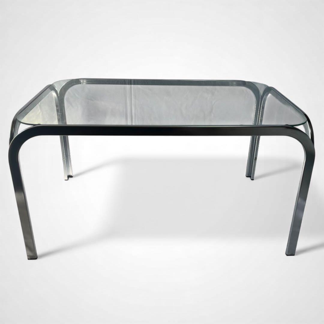 昭和レトロ ミッドセンチュリー ガラスセンターテーブル W74cm ローテーブル