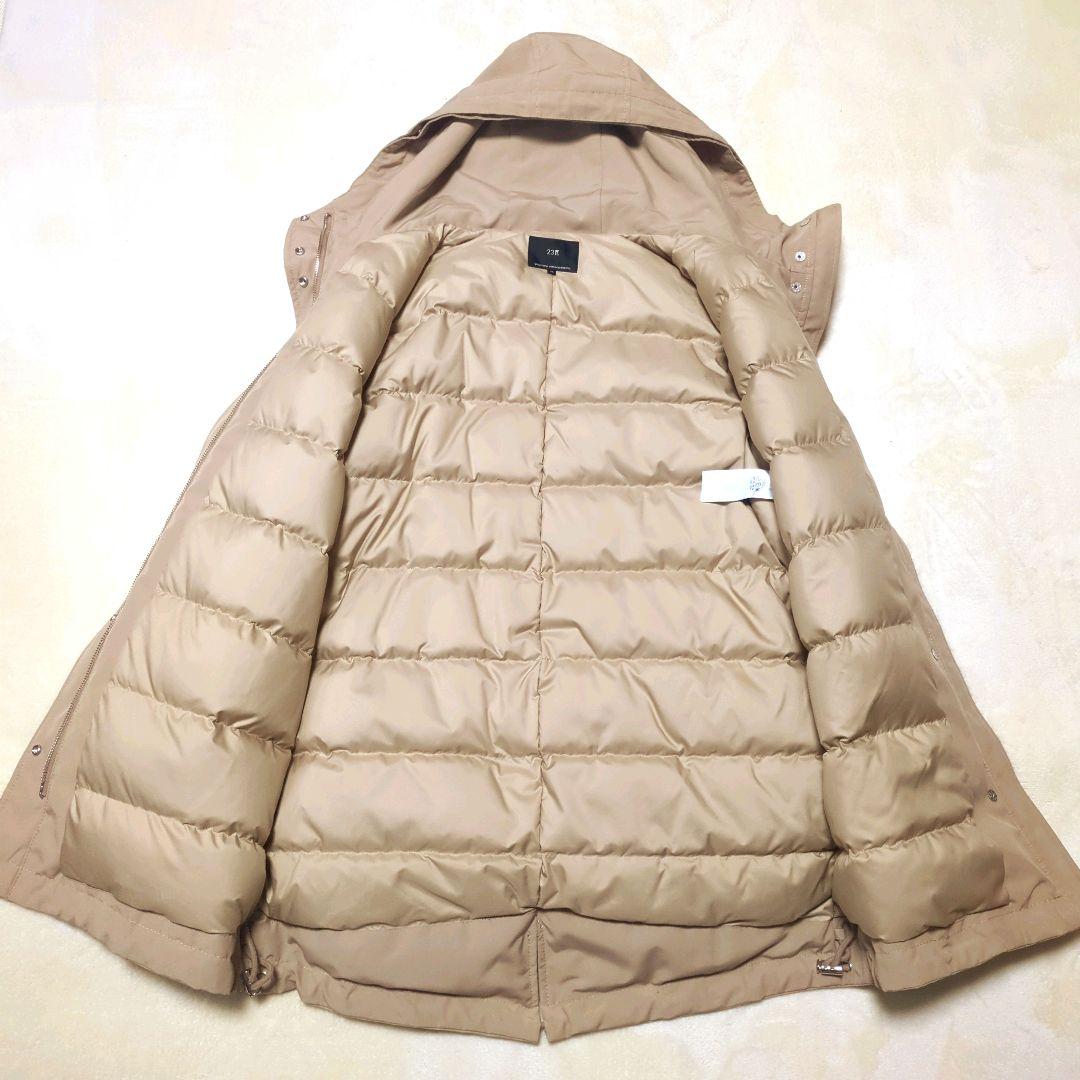 23区【未使用級】WEB限定 防風 ＆ 撥水　フーデット ダウンコート　38