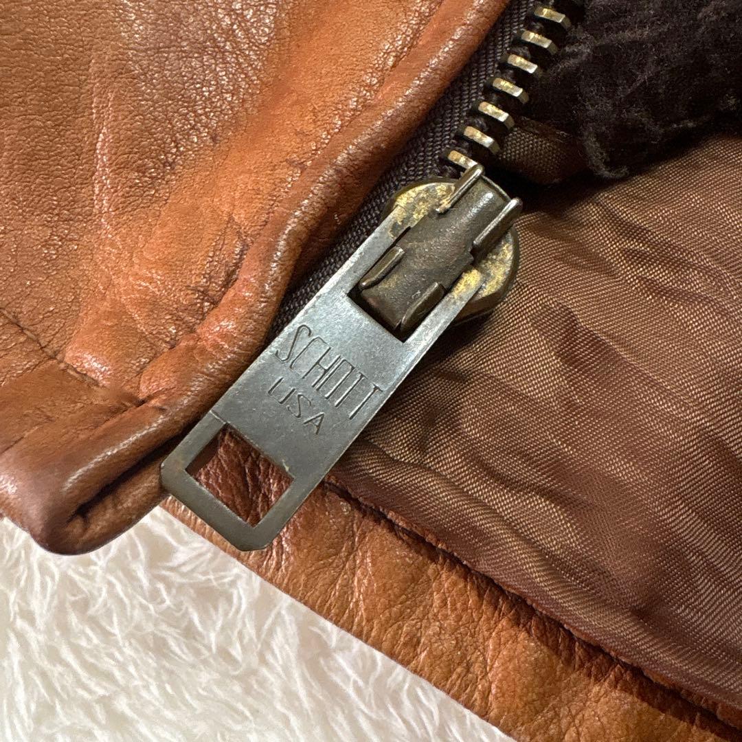 【米国製】Schott レザー ライダースジャケット 40ライナー付 本革