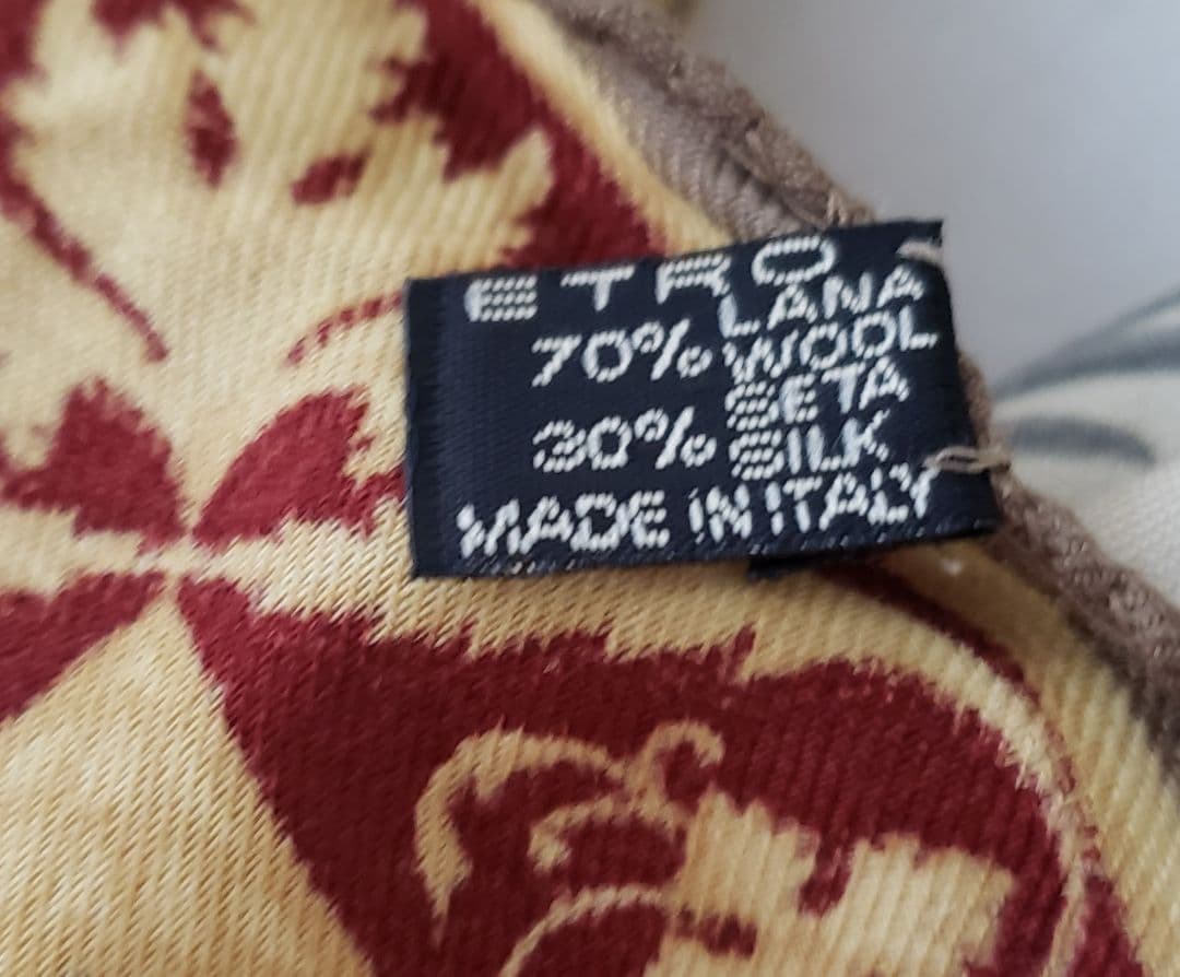 極美品！ETRO 超大判ストール　ヴィンテージバロック調柄　silk＆wool