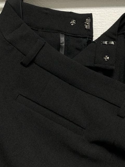 新品☆L♪黒系無地♪ストレッチ♪スカート・パンツスーツ3点♪お仕事◯G319