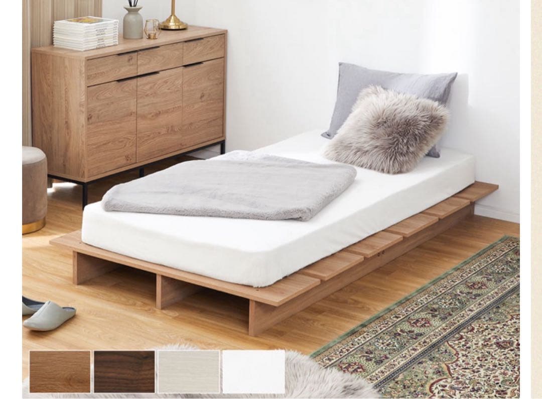 LOWYA すのこベッド セミシングル　シャビーナチュラル