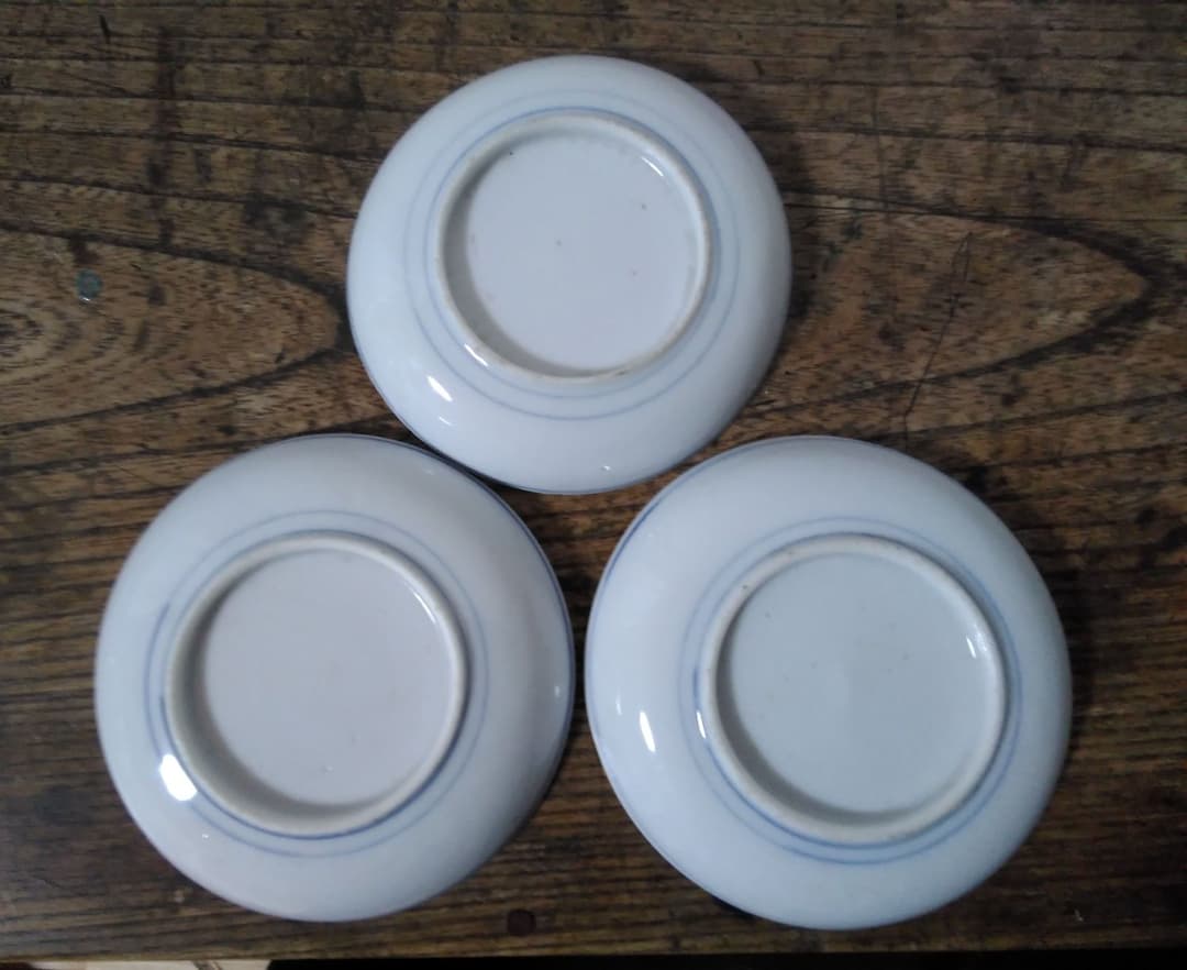 3枚ご成約済【5枚】明治期　印判小皿【骨董　小皿】