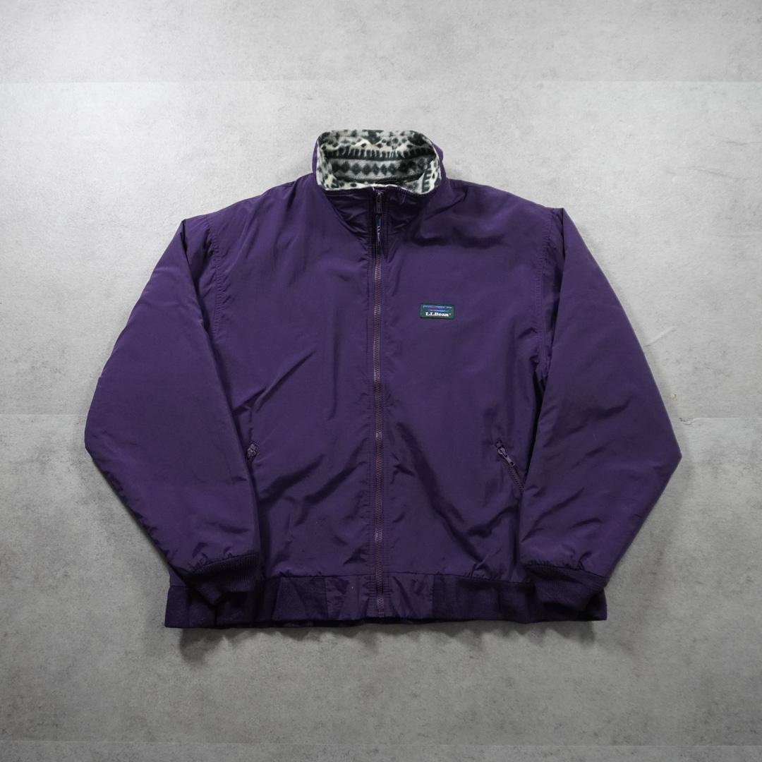 90s L.L.Bean ウォームアップジャケット 裏ノルディック柄 古着
