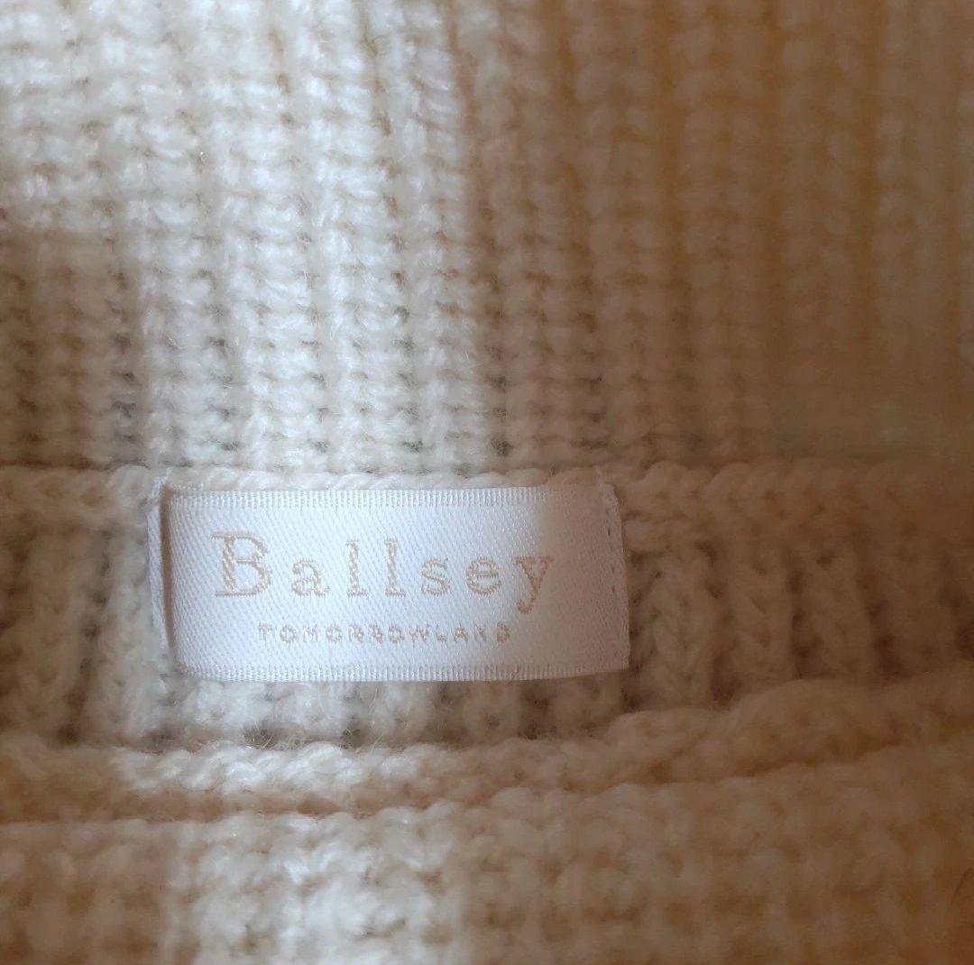 ♡TOMORROWLAND♡ウールモヘアシルクニットワンピースSアイボリー