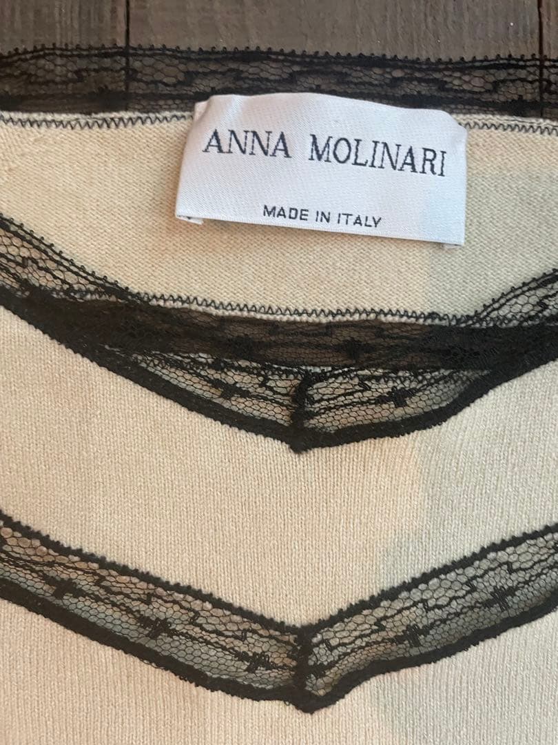 ANNA MOLINARI 花柄ニットセーター