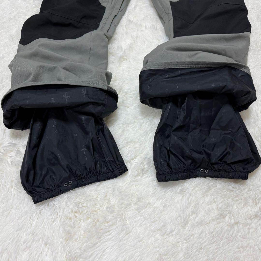 美品 ボルコム スノーボード ビブパンツ グレー M【E-52】