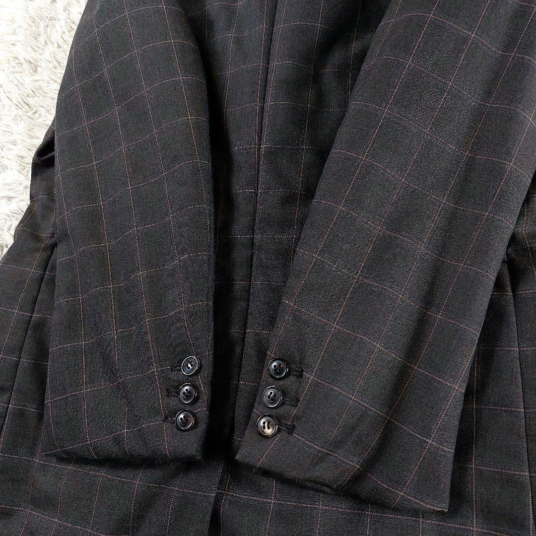 美品 SUNSEA チェック柄 ウール 中綿 パイピングレザー チェスターコート