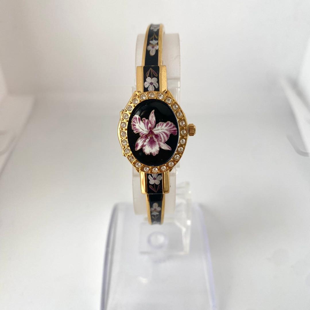 アンドレムッシュ　腕時計　スイス　花　ストーン