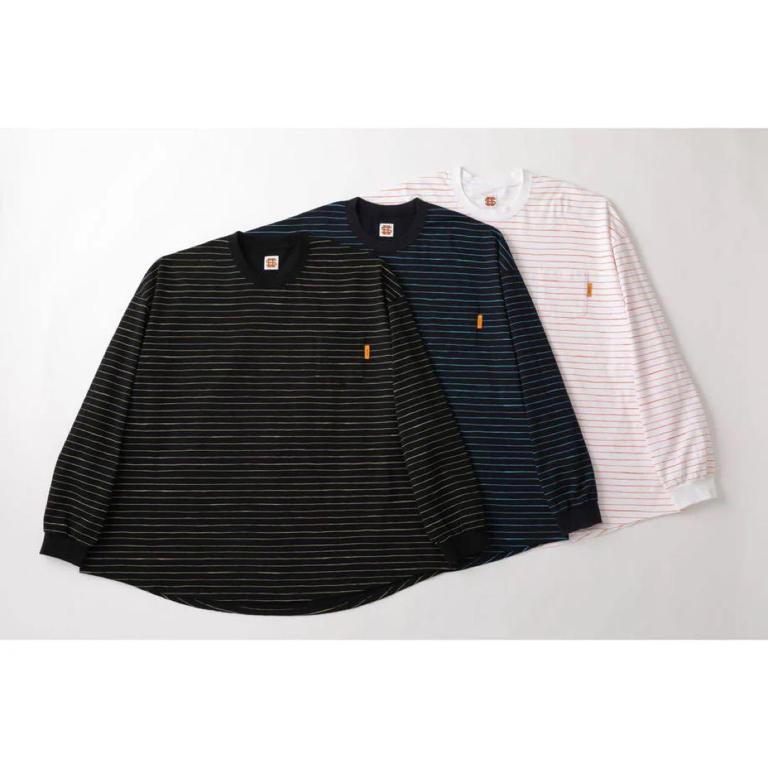 SEESEE SUPER BIG ROUND ロンT ボーダー L ブラック