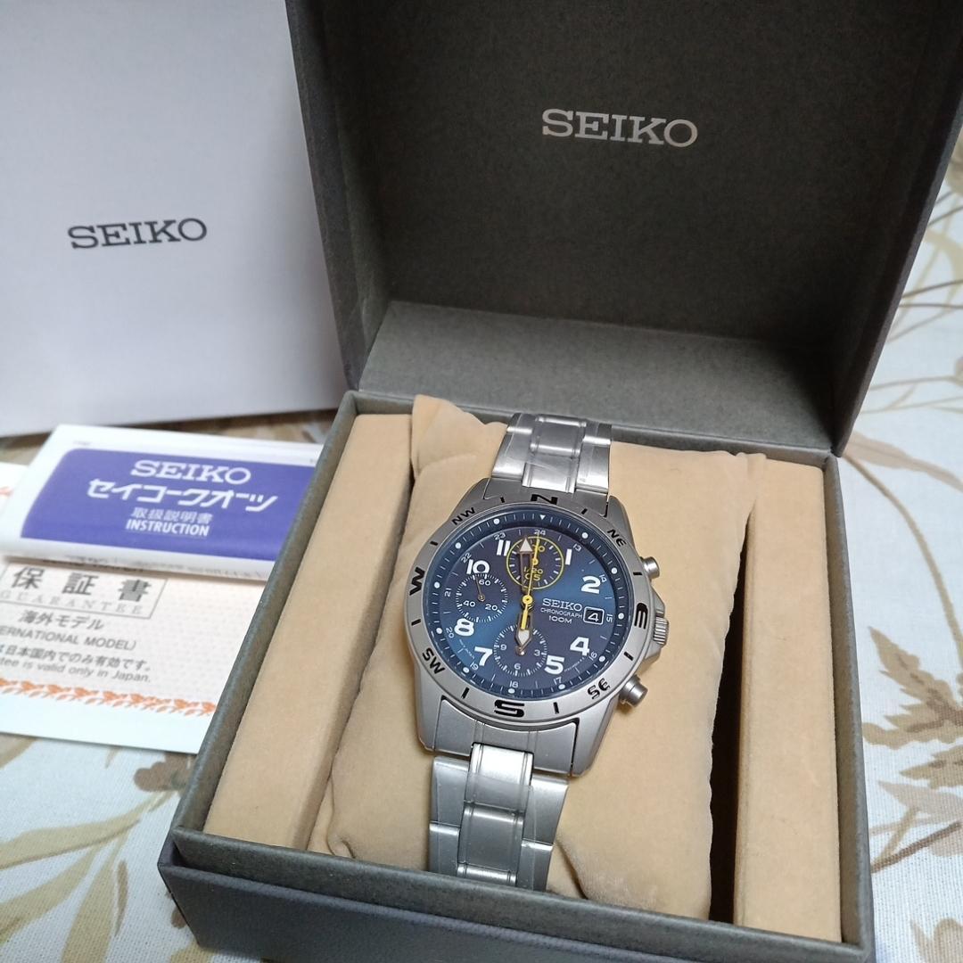 セイコー時計☆スポーティかつスタイリッシュ！！クロノグラフ☆メンズ