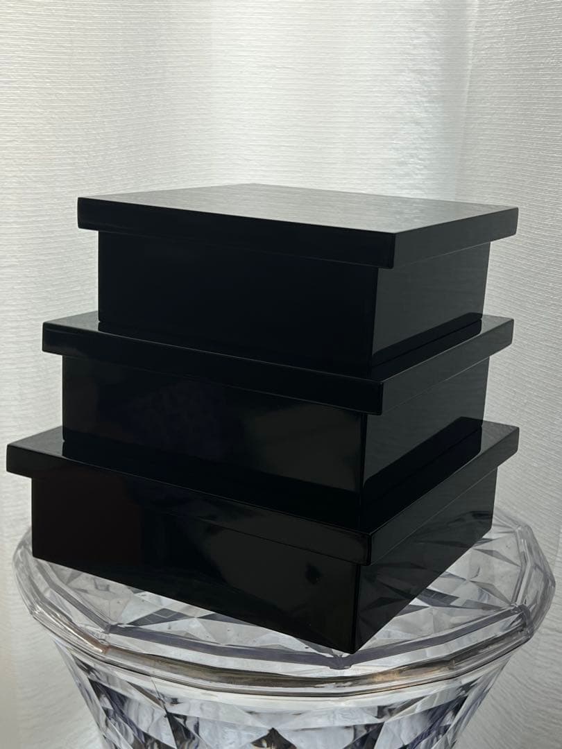 【希少】【新品】入子　三段重　重箱　紀州塗り